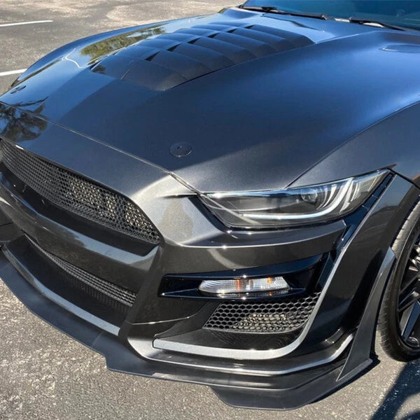 🔥COPERTURA COFANO STILE MP GT500 ADATTA PER FORD MUSTANG 2015–2017 NERA 🔥