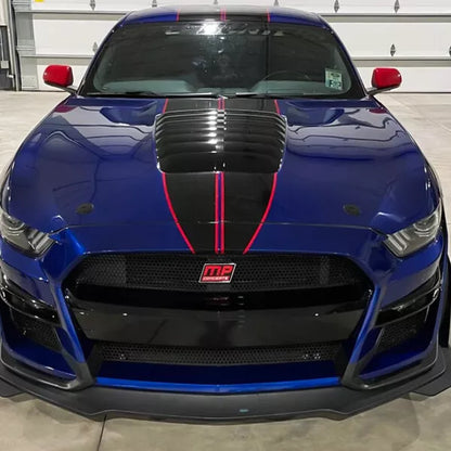🔥COPERTURA COFANO STILE MP GT500 ADATTA PER FORD MUSTANG 2015–2017 NERA 🔥