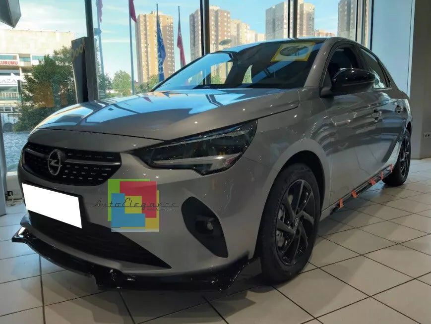 🔥 OPEL CORSA F LAMA SOTTO PARAURTI ANTERIORE ABS SPORTIVO NERO SPLITTER BAFFO🔥