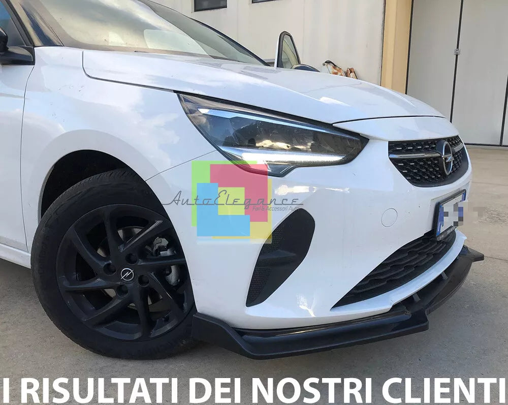 🔥 OPEL CORSA F LAMA SOTTO PARAURTI ANTERIORE ABS SPORTIVO NERO SPLITTER BAFFO🔥