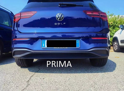 🔥DIFFUSORE POSTERIORE NERO LUCIDO ADATTO PER VW GOLF 8 LOOK R TERMINALI🔥