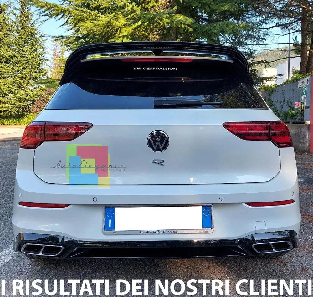 ⭐VW GOLF 8 VIII 19+ SPOILER TETTO POSTERIORE LOOK RLINE NERO LUCIDO ABS ⭐