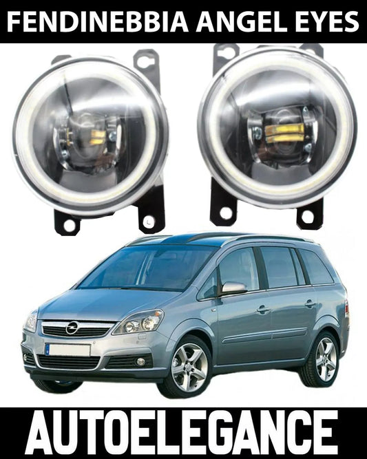 OPEL ZAFIRA B 2005-2011 FARETTI FENDINEBBIA LED CREE 8000LM BIANCO ANGEL EYES