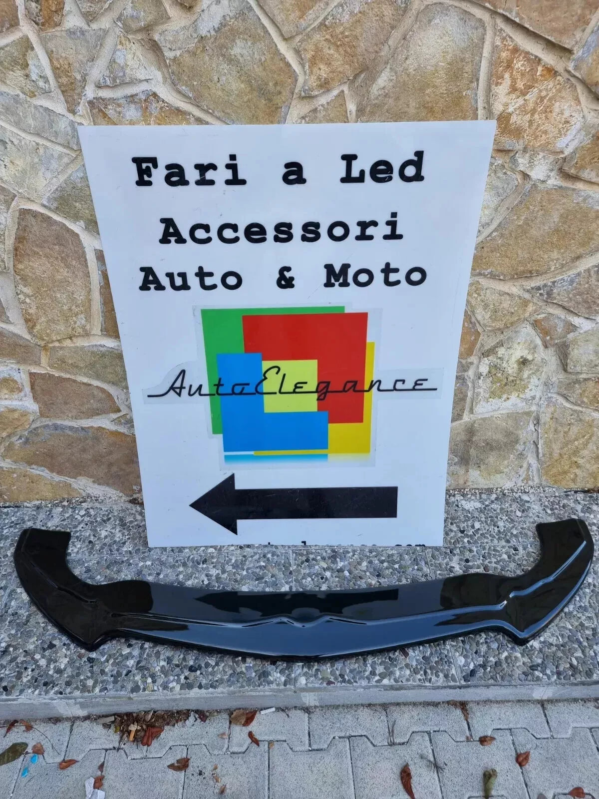 ⭐ALFA ROMEO STELVIO SPLITTER PARAURTI ANTERIORE NERO LUCIDO LOOK RS⭐