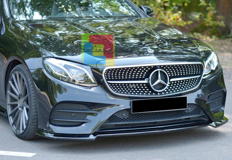 ⭐SOTTO PARAURTI ANTERIORE PER MERCEDES CLASSE E AMG NERO LUIDO ⭐