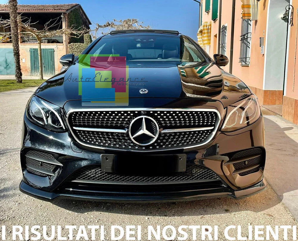 ⭐SOTTO PARAURTI ANTERIORE PER MERCEDES CLASSE E AMG NERO LUIDO ⭐