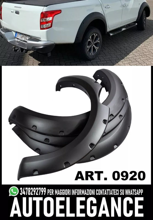Parafanghi allungati per Mitsubishi L200 Triton Look Sport ABS opaco ruvido