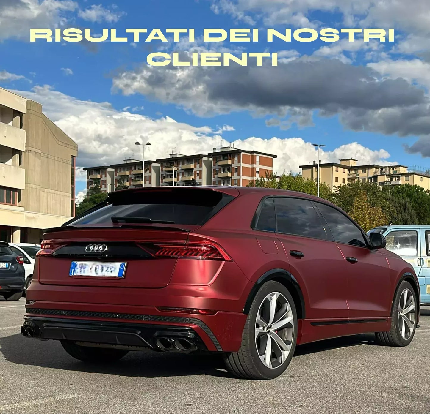 ✨SPOILER POSTERIORE TETTO NERO LUCIDO ADATTO PER AUDI Q8 SQ8 SUV 2018+✨