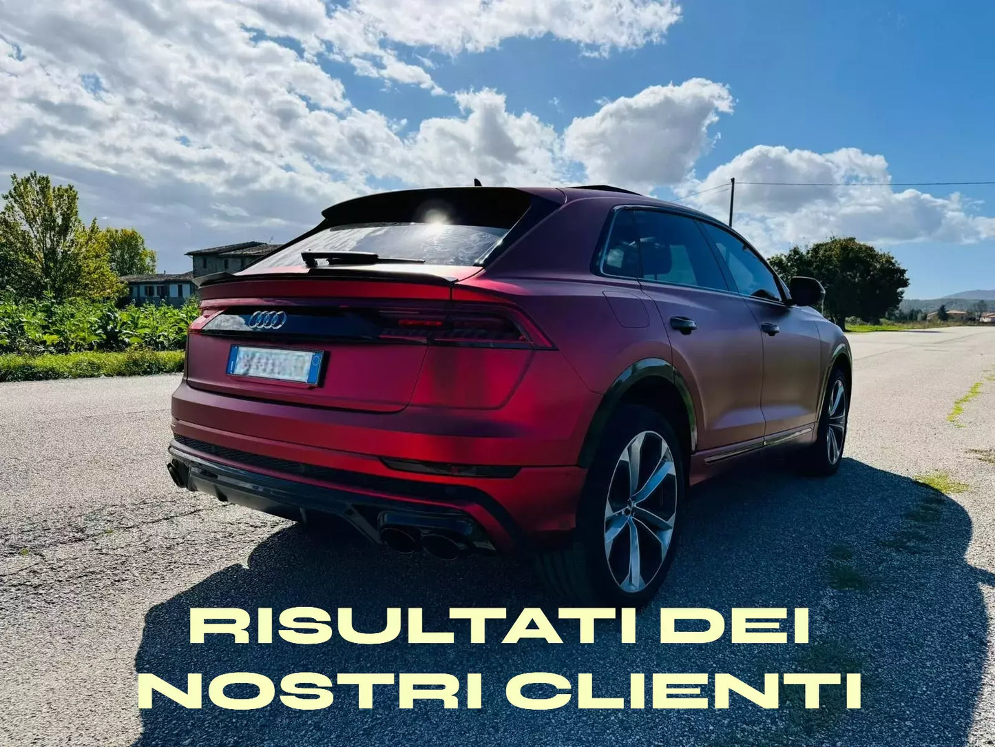 ✨SPOILER POSTERIORE TETTO NERO LUCIDO ADATTO PER AUDI Q8 SQ8 SUV 2018+✨
