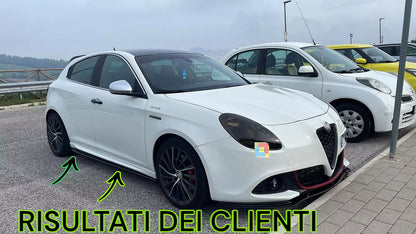 💥SOTTO MINIGONNE ADATTO PER ALFA ROMEO GIULIETTA 2010-2020 NERO LUCIDO💥