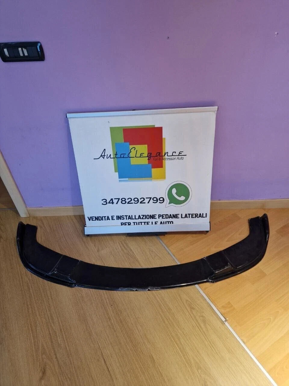 ⭐SPLITTER ANTERIORE ADATTO PER BMW SERIE 5 E60 E61 M TECH ABS NERO LAMA⭐