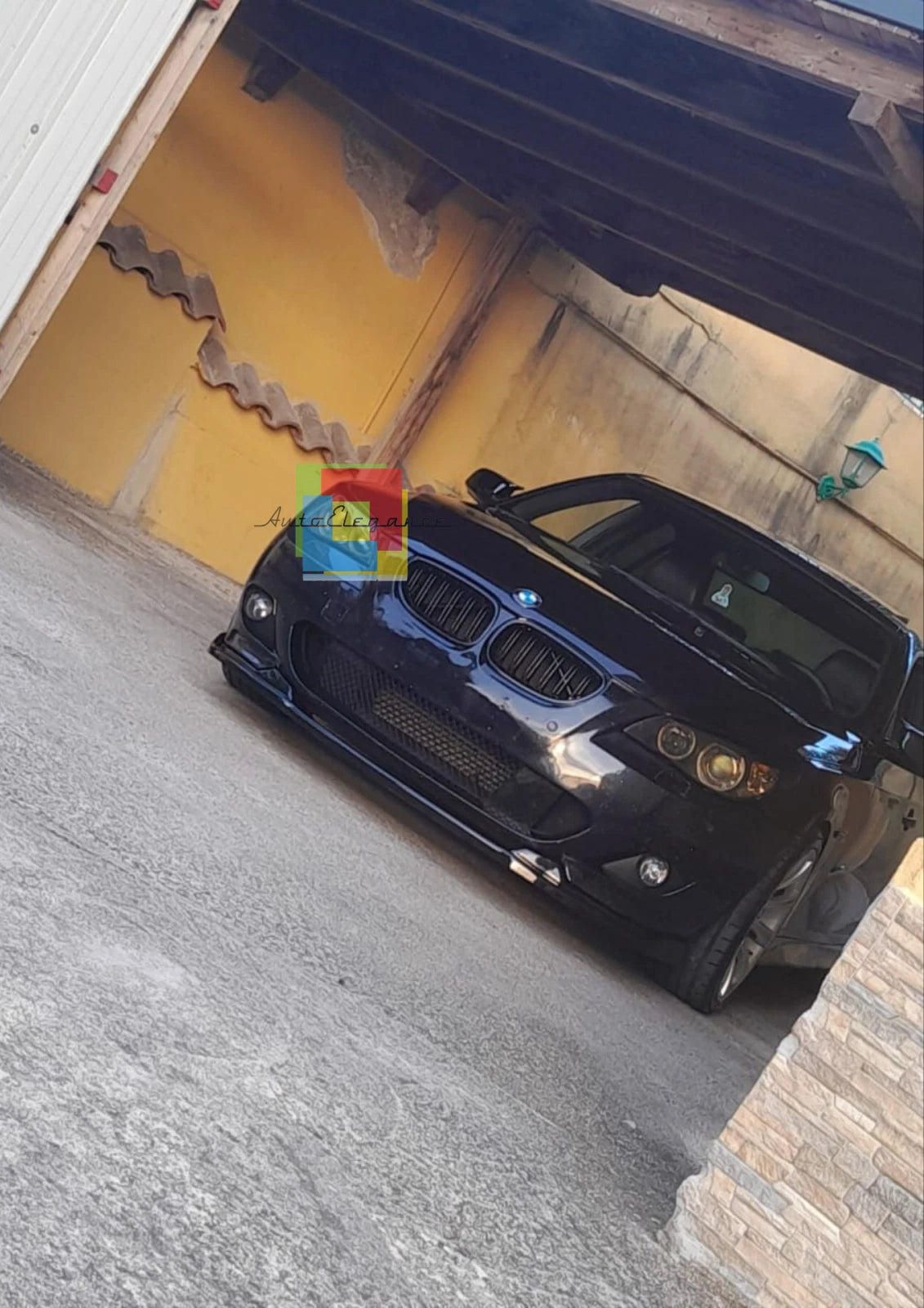 ⭐SPLITTER ANTERIORE ADATTO PER BMW SERIE 5 E60 E61 M TECH ABS NERO LAMA⭐