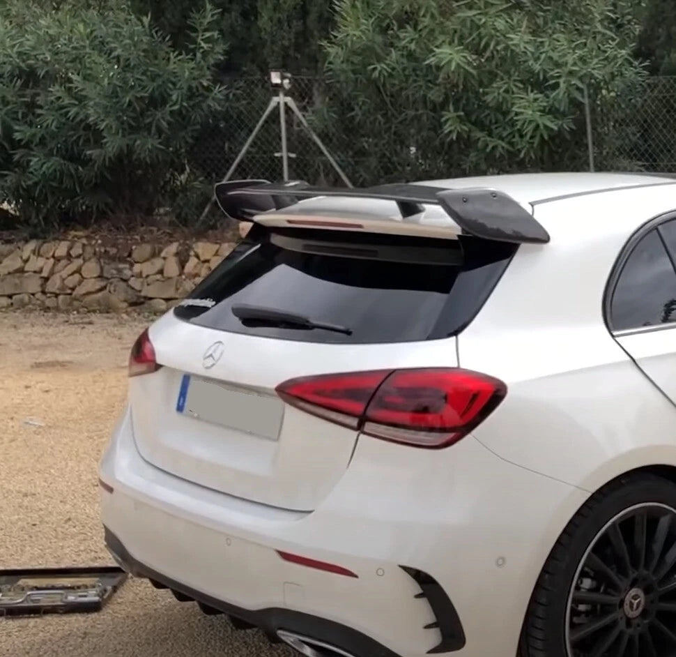 ⭐SPOILER POSTERIORE LOOK AMG TETTO ABS NERO PER MERCEDES CLASSE A W177 ⭐