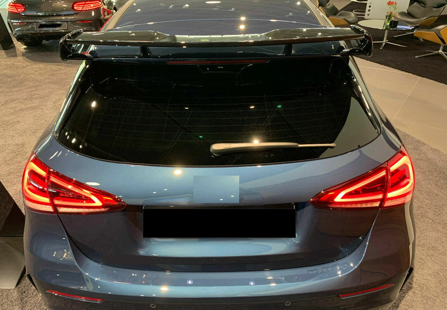 ⭐SPOILER POSTERIORE LOOK AMG TETTO ABS NERO PER MERCEDES CLASSE A W177 ⭐