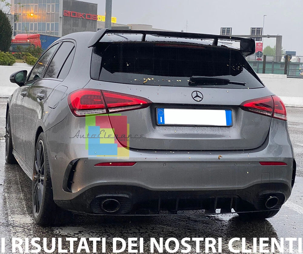 ⭐SPOILER POSTERIORE LOOK AMG TETTO ABS NERO PER MERCEDES CLASSE A W177 ⭐