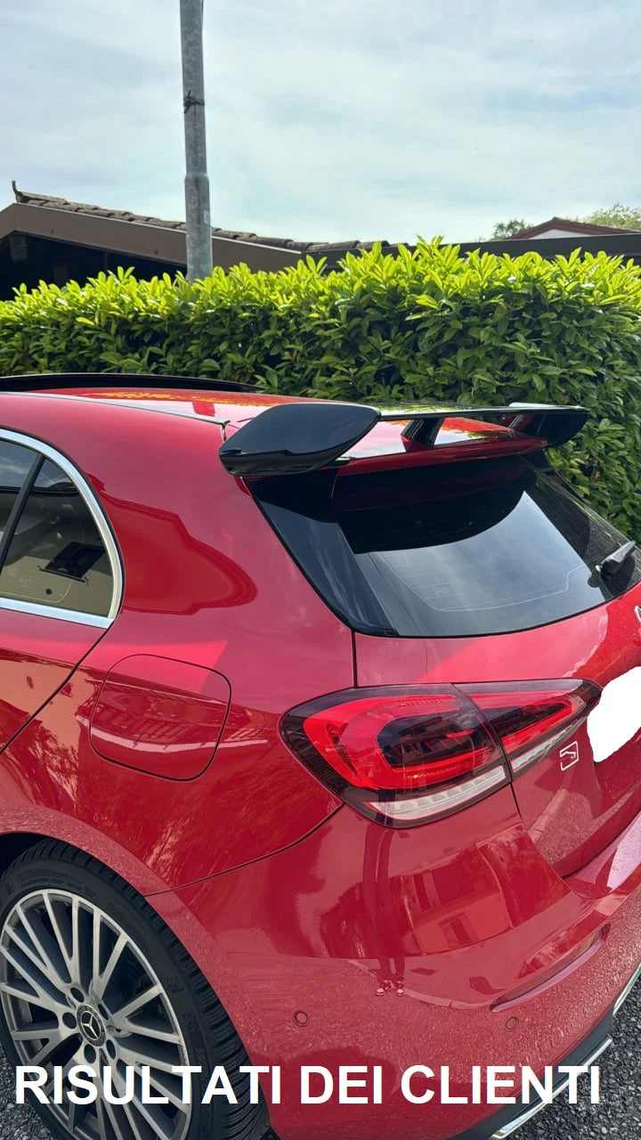 ⭐SPOILER POSTERIORE LOOK AMG TETTO ABS NERO PER MERCEDES CLASSE A W177 ⭐