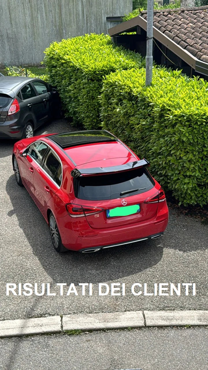 ⭐SPOILER POSTERIORE LOOK AMG TETTO ABS NERO PER MERCEDES CLASSE A W177 ⭐