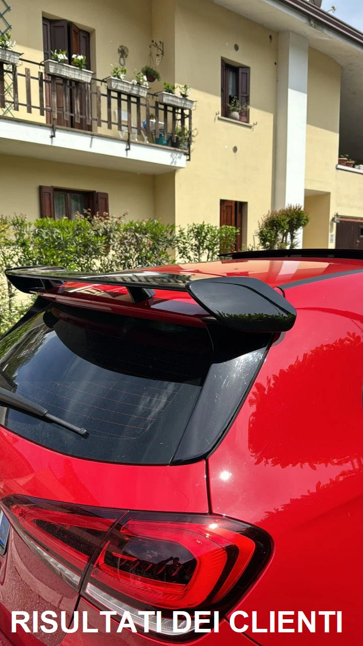 ⭐SPOILER POSTERIORE LOOK AMG TETTO ABS NERO PER MERCEDES CLASSE A W177 ⭐