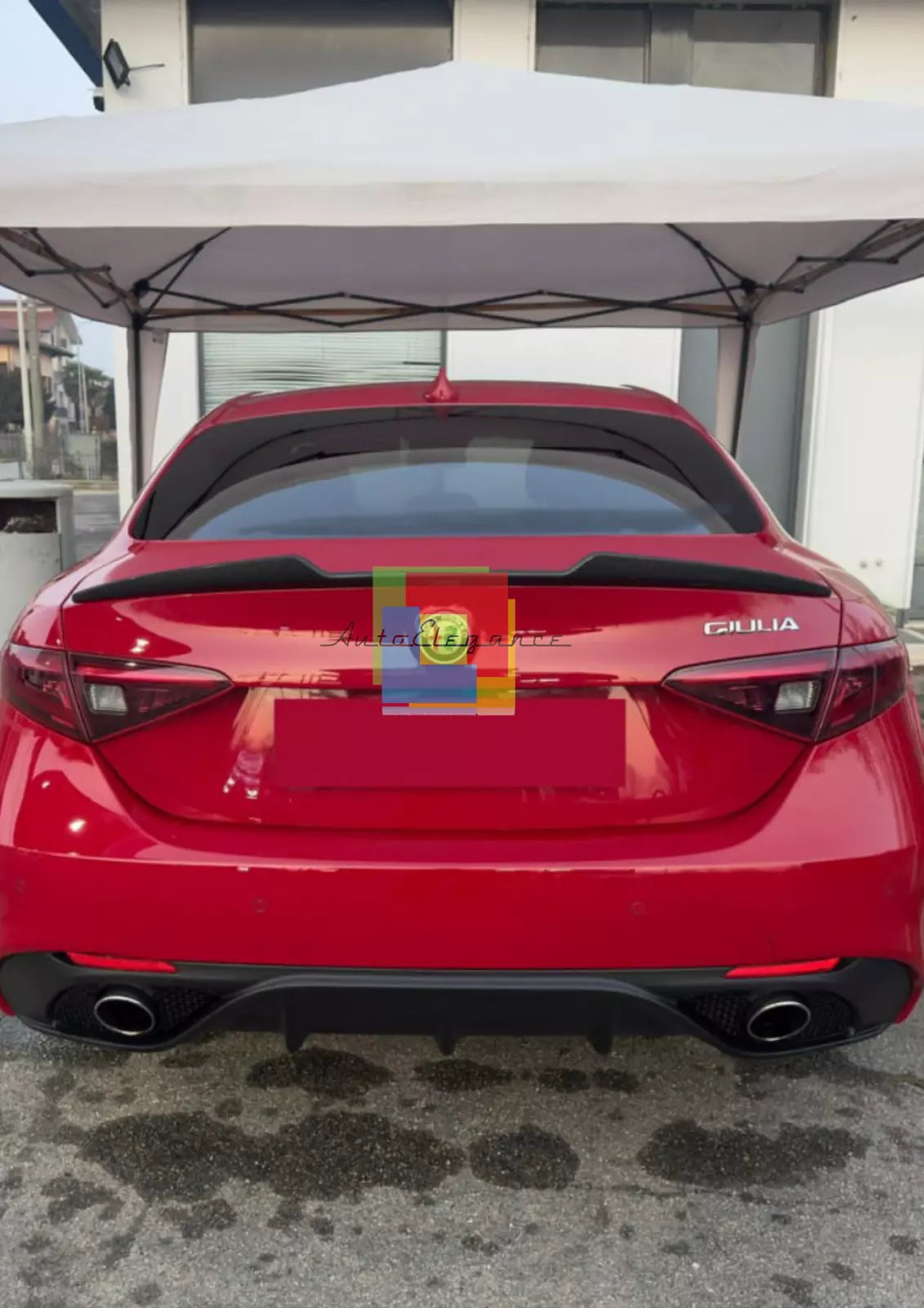⭐SOTTO PARAURTI ALFA ROMEO GIULIA DIFFUSORE CON TERMINALI SINGOLI ABS⭐