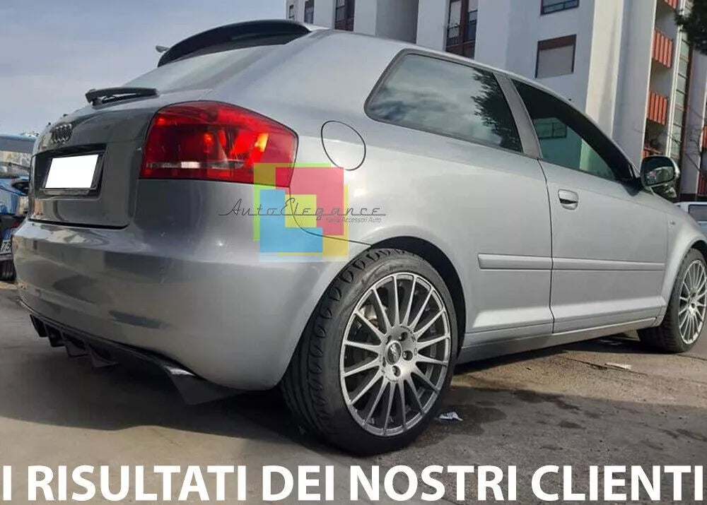 ⭐DIFFUSORE AUDI A3 S3 8P 08-12 SOTTO PARAURTI RS3 NERO LUCIDO ABS⭐