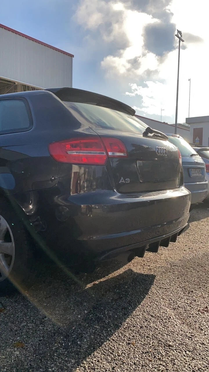 ⭐DIFFUSORE AUDI A3 S3 8P 08-12 SOTTO PARAURTI RS3 NERO LUCIDO ABS⭐
