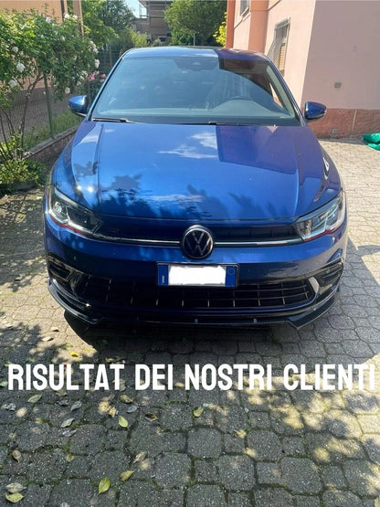 ⭐VW POLO SPLITTER AW1 2017+ LOOK STANDARD EVO NERO LUCIDO⭐