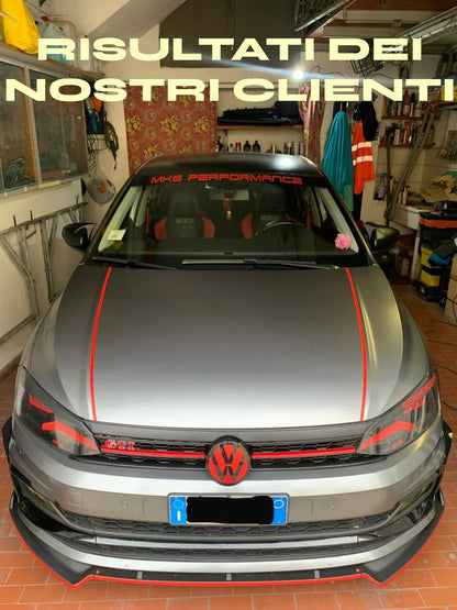 ⭐VW POLO SPLITTER AW1 2017+ LOOK STANDARD EVO NERO LUCIDO⭐