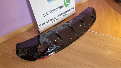 💎DIFFUSORE ADATTO PER GIULIA LOOK VELOCE NERO LUCIDO + TERMINALI NERI💎