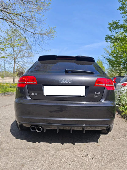⭐DIFFUSORE PER AUDI A3 S3 8P 08-12 SOTTO PARAURTI RS3 NERO LUCIDO ABS⭐