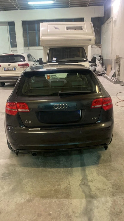 ⭐DIFFUSORE PER AUDI A3 S3 8P 08-12 SOTTO PARAURTI RS3 NERO LUCIDO ABS⭐