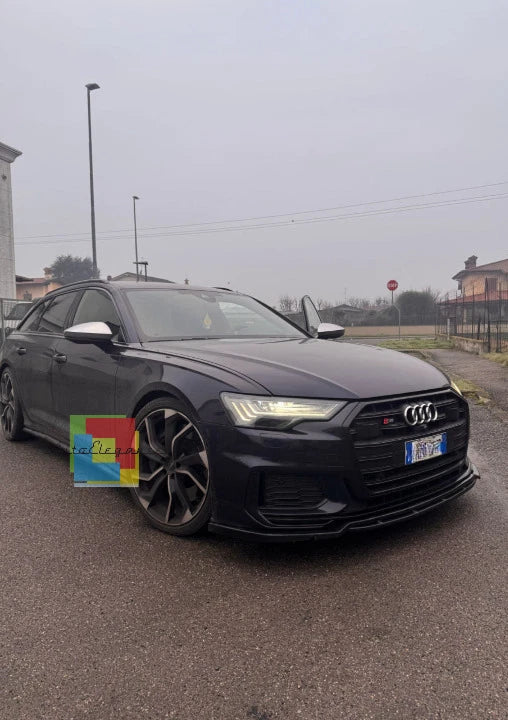 💥SPLITTER ADATTO PER AUDI A6 C8 2018+ S6 NERO SLINE LUCIDO💥