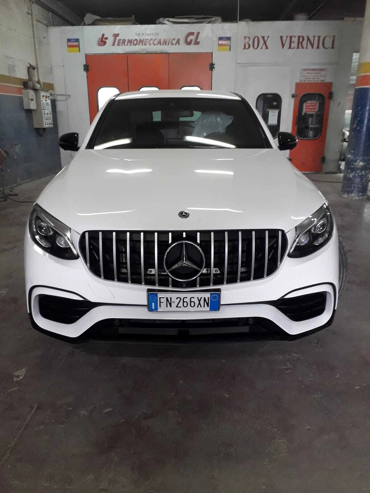 ⭐GRIGLIA ANTERIORE PER MERCEDES GLC C253 X253 2015-2018 PROFILI SATINATI ⭐