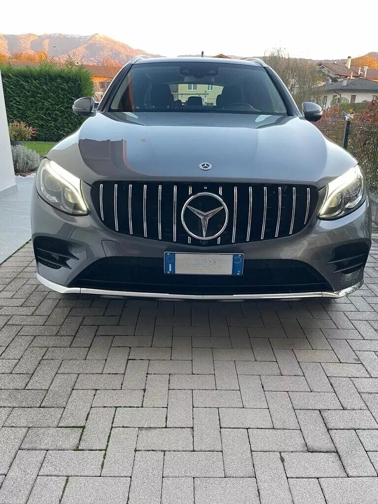 ⭐GRIGLIA ANTERIORE PER MERCEDES GLC C253 X253 2015-2018 PROFILI SATINATI ⭐