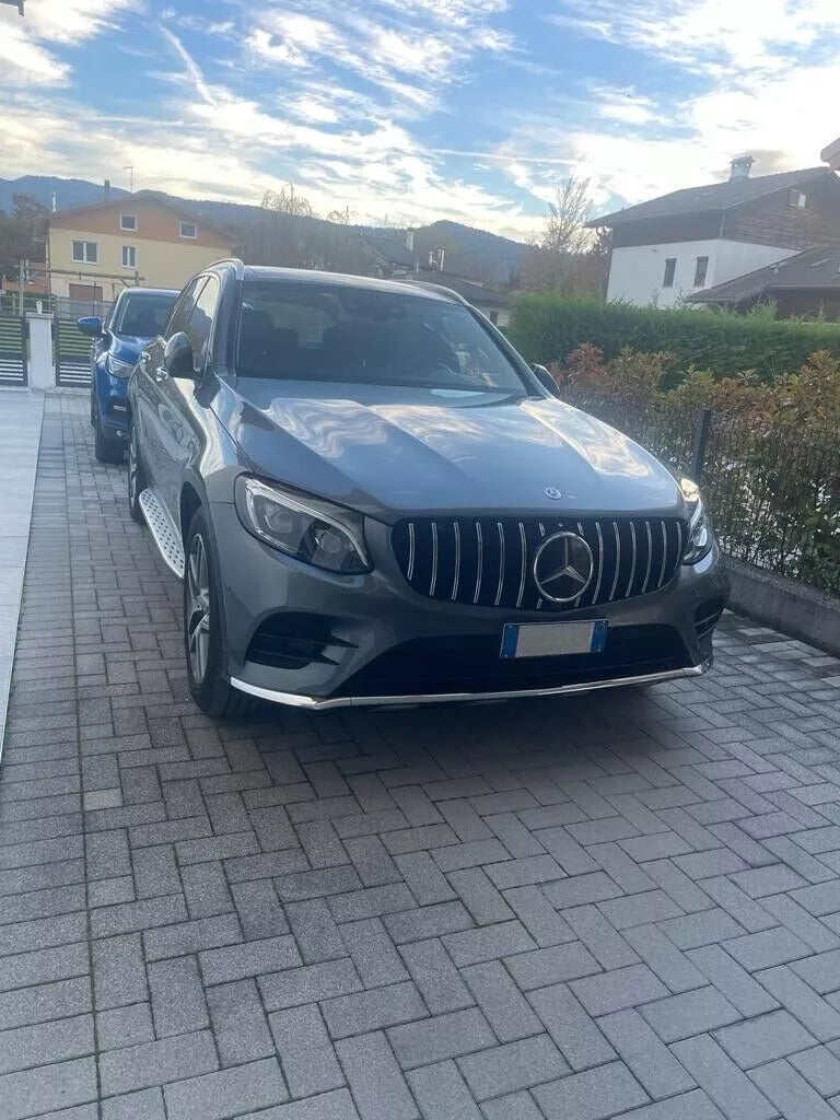 ⭐GRIGLIA ANTERIORE PER MERCEDES GLC C253 X253 2015-2018 PROFILI SATINATI ⭐