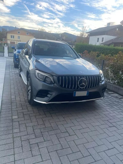 ⭐GRIGLIA ANTERIORE PER MERCEDES GLC C253 X253 2015-2018 PROFILI SATINATI ⭐