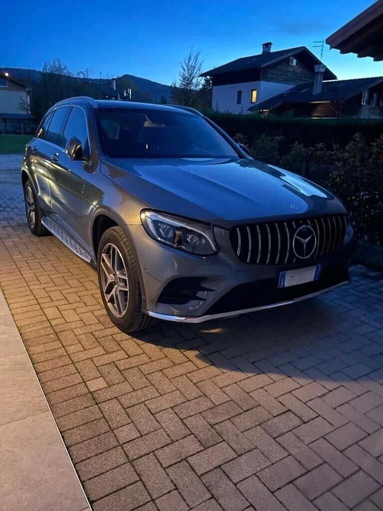 ⭐GRIGLIA ANTERIORE PER MERCEDES GLC C253 X253 2015-2018 PROFILI SATINATI ⭐
