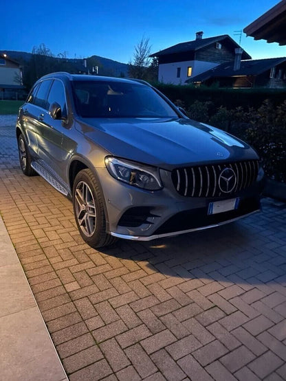 ⭐GRIGLIA ANTERIORE PER MERCEDES GLC C253 X253 2015-2018 PROFILI SATINATI ⭐