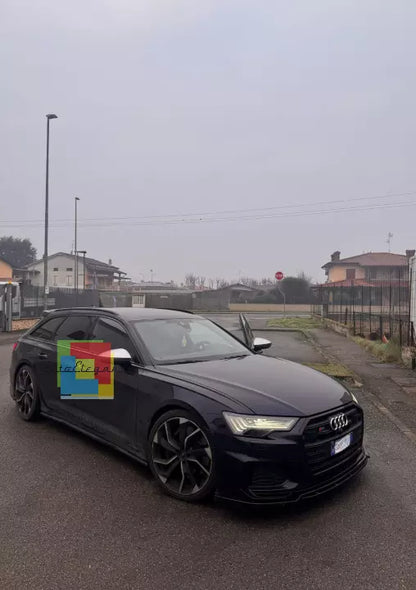 💥SPLITTER ADATTO PER AUDI A6 C8 2018+ S6 NERO SLINE LUCIDO💥