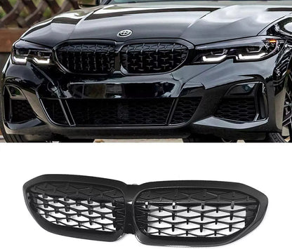 🔥BMW SERIE 3 G20 G21 GRIGLIA ANTERIORE NERA LOOK M SPORT DIAMANT🔥