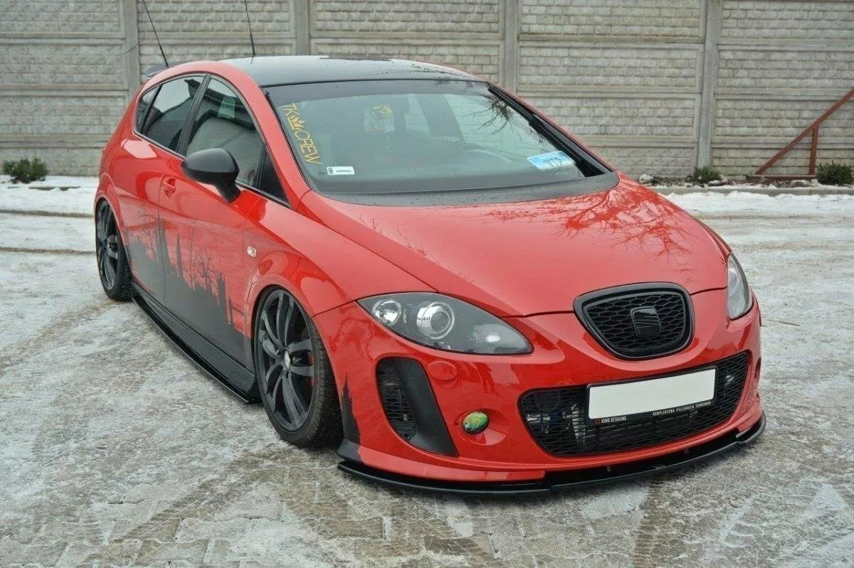 🔥SEAT LEON 1P SPLITTER NERO LUCIDO SOTTO MINIGONNE LATERALI SOTTOPORTA🔥