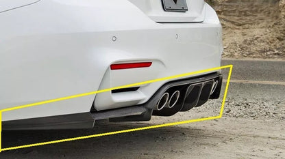 🔥DIFFUSORE POSTERIORE QUAD LOOK “V STYLE” PER BMW M3/M4 F80 F82 F83 (15–20)🔥