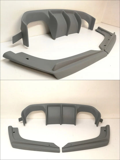 🔥DIFFUSORE POSTERIORE QUAD LOOK “V STYLE” PER BMW M3/M4 F80 F82 F83 (15–20)🔥