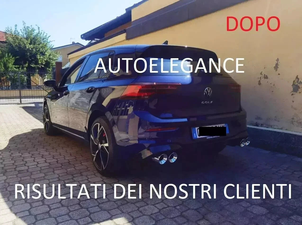 🔥0131 DIFFUSORE POSTERIORE NERO LUCIDO ADATTO PER VW GOLF 8 LOOK R TERMINALI🔥