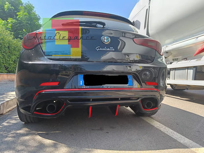 ⭐0405 DIFFUSORE ADATTO PER ALFA ROMEO GIULIETTA LOOK QUADRIFOGLIO NERO LUCIDO⭐