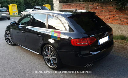 ⭐0475 MINIGONNE LATERALI PER AUDI A4 8K AVANT BERLINA SLINE ABS NERO LUCIDO⭐
