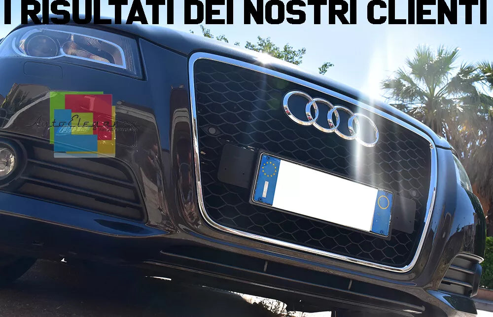 💎0926 GRIGLIA ANTERIORE NERO/CROMATO ADATTO PER AUDI A3 8P 2008-2012💎