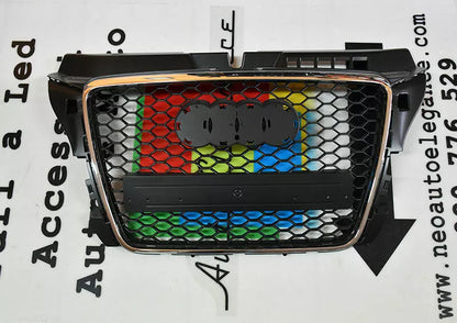 💎0926 GRIGLIA ANTERIORE NERO/CROMATO ADATTO PER AUDI A3 8P 2008-2012💎