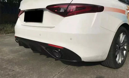 0222⭐SOTTO PARAURTI ALFA ROMEO GIULIA DIFFUSORE CON TERMINALI SINGOLI ABS⭐