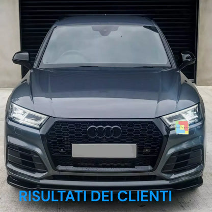 ⭐1948 GRIGLIA ADATTO PER AUDI Q5 FY 2017-2020 LOOK RSQ5 QUATTRO NERO LUCIDO⭐
