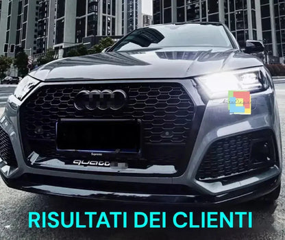 ⭐1948 GRIGLIA ADATTO PER AUDI Q5 FY 2017-2020 LOOK RSQ5 QUATTRO NERO LUCIDO⭐